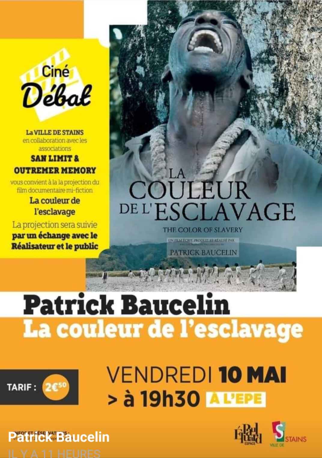 La Couleur De L Esclavage Et Patrick Baucelin Posent Leurs Valises Au