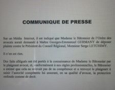 Madame le bâtonnier de Fort-De-France a t-elle peur de la violence de Serge Letchimy ?