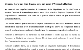 Stéphane #Hayot/Alexandra #Dailloux : l'assistance de direction aurait menti