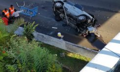 Spectaculaire accident de la route à Fort-de-France en Martinique