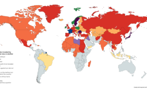 La carte des pays colonisés ou envahis par la... France.