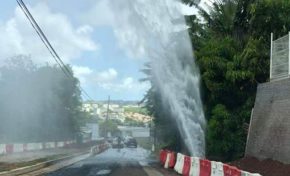 Odyssi inaugure un jet d'eau géant non loin de son siège en Martinique