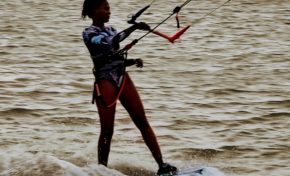 Kite-surf à la Pointe Faula au Vauclin en Martinique