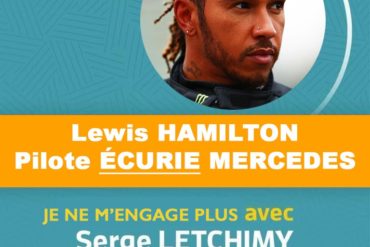 Lewis Hamilton ne soutient plus Serge Letchimy