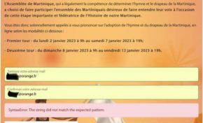 Vote Hymne et Drapeau en Martinique...et là...Alexandre... c'est encore une cyber attaque ?