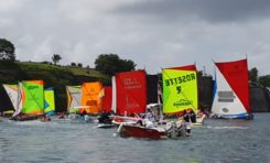 Tour de la Martinique des yoles rondes...départ de la 5ème aux Anses d’Arlet en slow motion (ralenti)
