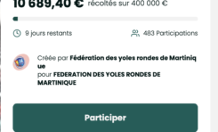 38 ème Tour de Martinique des yoles rondes ...Cagnotte Leetchi versus Subvention Letchimy...on vient de franchir la barre des... 10 000 euros