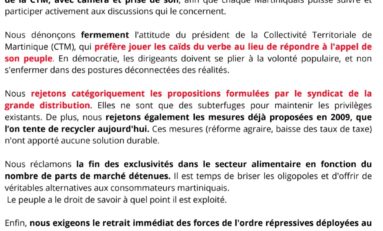 Lettre ouverte acte 2 au préfet de la Martinique